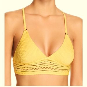 Robin Piccone Perla Bikini top in dandelion LARGE NWT